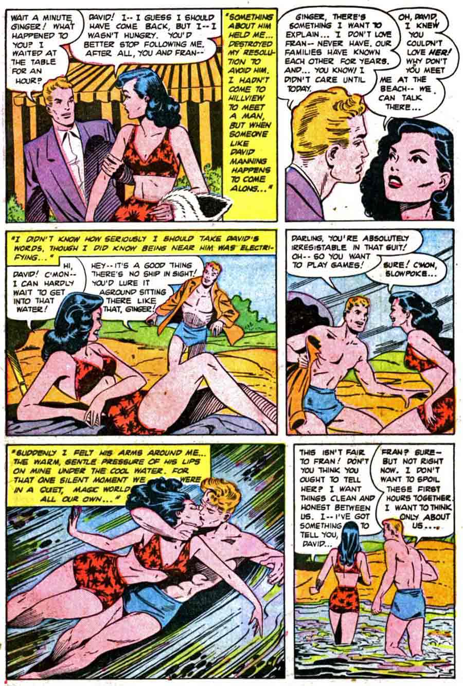 Pictorial Romances #4 st. john golden age 1950s romance comic book page art by Matt Baker