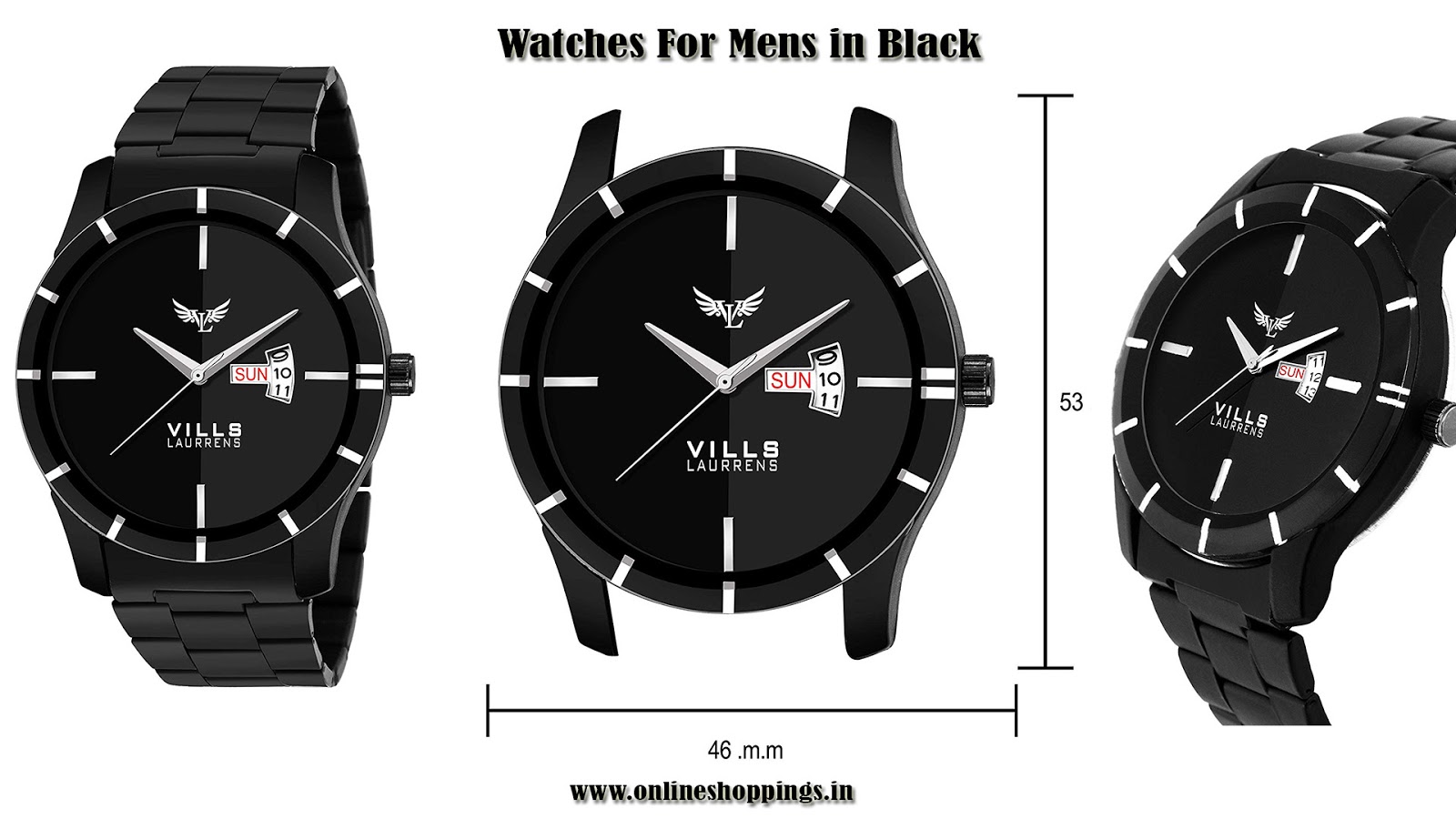Fashionable Mens Watches In Black Under 400 Rupees