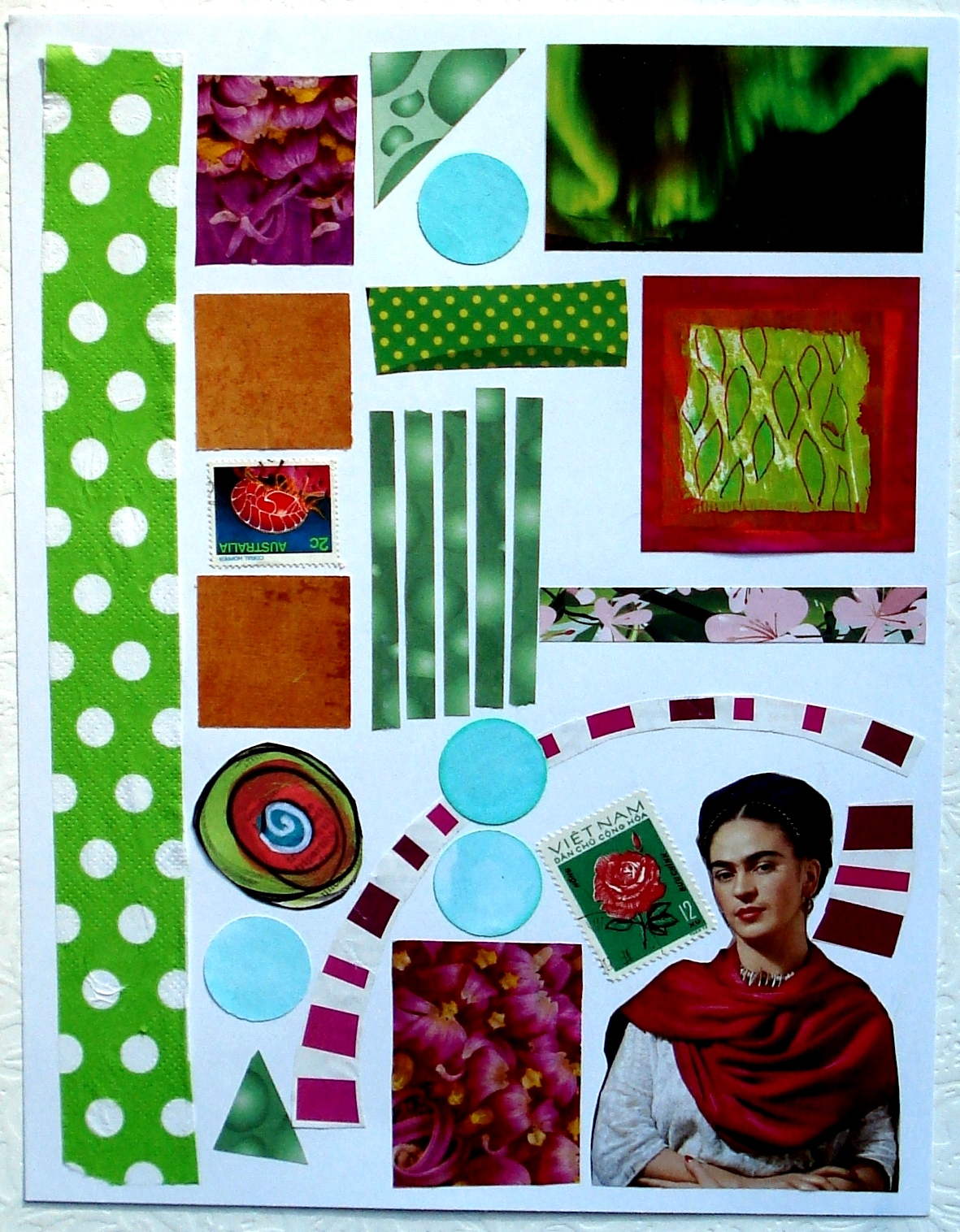 Mail me some art Collage Sheets Elements Post Card Challenge