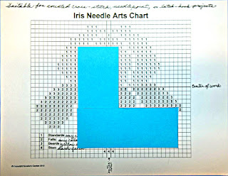 Iris needle arts chart with L tool