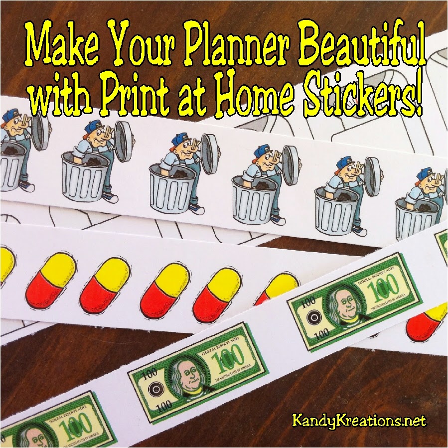 Make your planner beautiful and useful with personal stickers you can print at home.  Printing stickers at home is cheap, easy, and perfect to help you keep track of all the little to dos! Get your own free printable print at home stickers now.