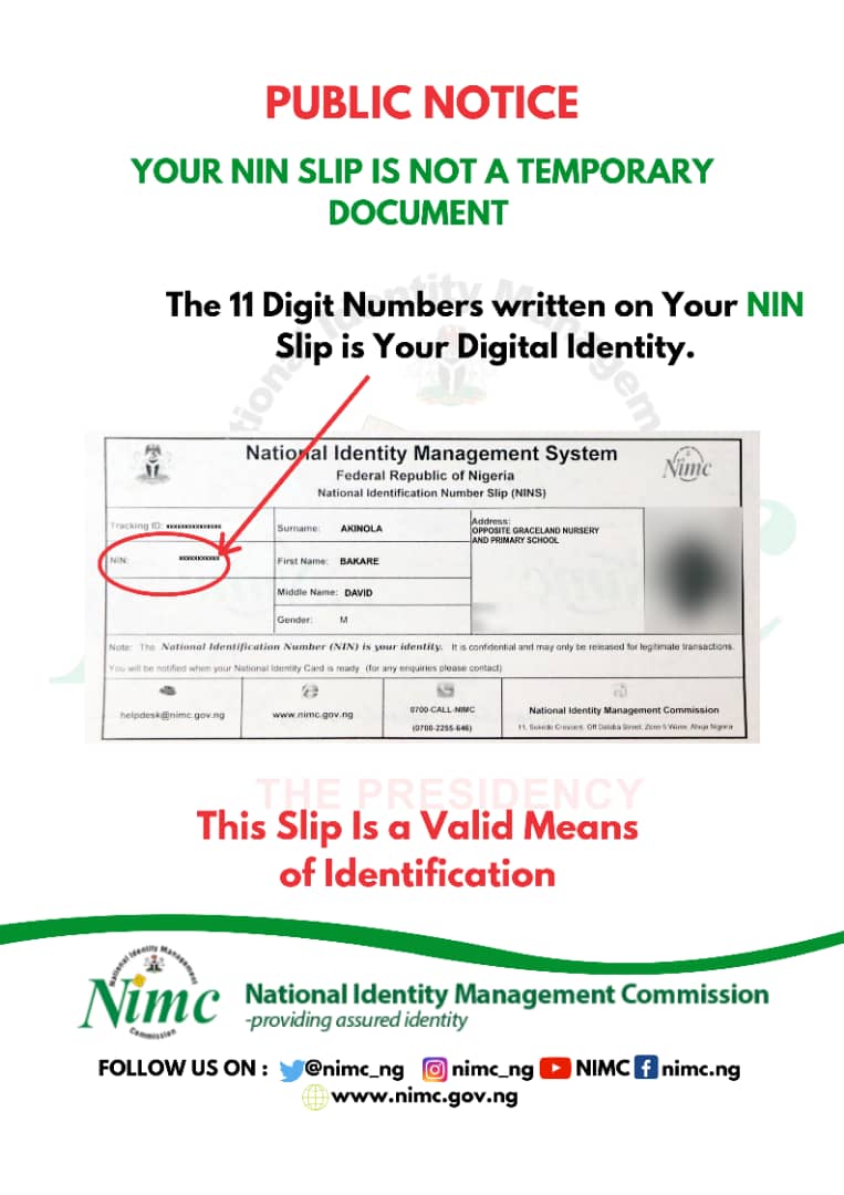 NIMC (NIN) Enrolment Form » Guidelines & Requirements