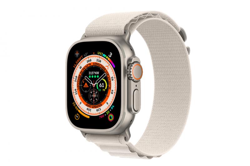 Đồng hồ Apple Watch Ultra 49mm Starlight Alpine Loop – Viền Titanium, dây vải – Medium MQFR3VN/A – Hàng chính hãng