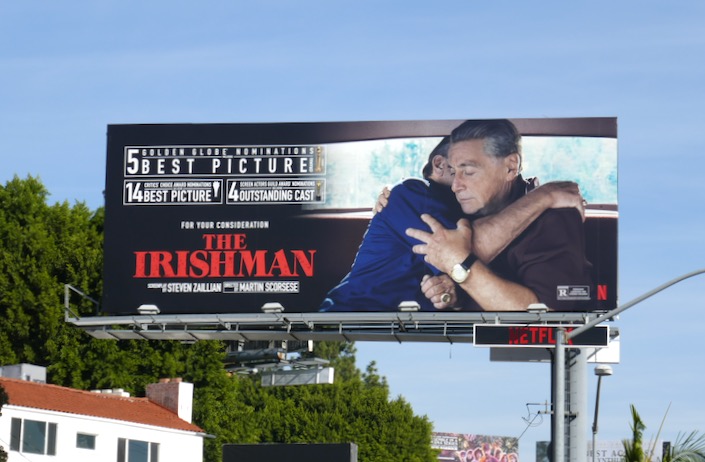 The Irishman Golden Globe nominee billboard Irishman Golden Globe nominee billboard