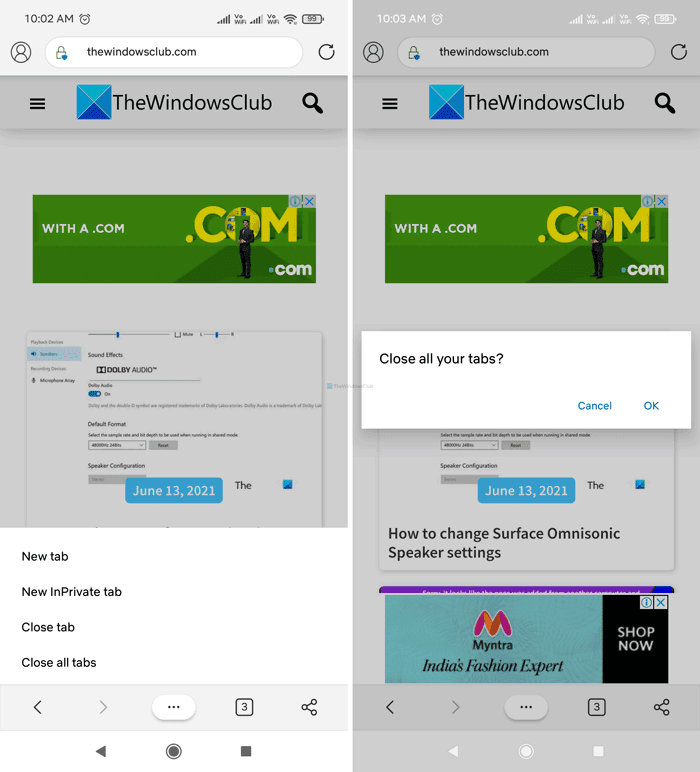 Come chiudere tutte le schede Edge aperte contemporaneamente su Android e iOS