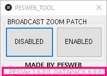 PES 2019 Broadcast Camera ZOOM Disabler Ver. 1.6.0.0 / DATAPACK 6.00