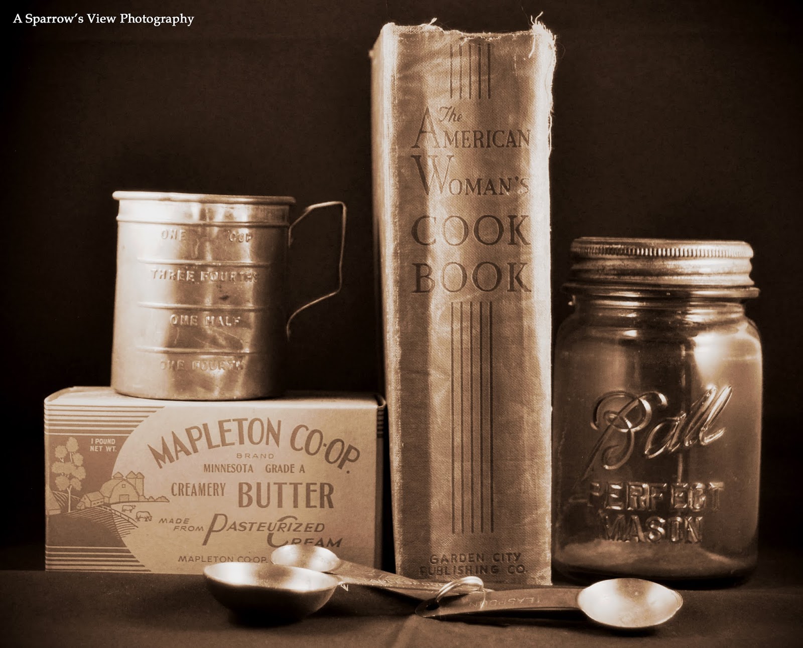 A Sparrow's View Photography Vintage baking supplies