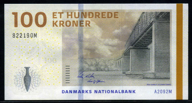 Banknotes Of Denmark 100 Danish Krone 2009 Bridge Series World banknotes-of-denmark-100-danish-krone-2009-bridge-series-world