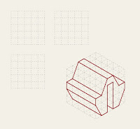 Ejercicio 32: trazado de las vistas principales de un objeto a partir de su representación en perspectiva isométrica