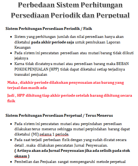 Catatan Sistem Pencatatan Periodik Dan Perpetual Pada Perusahaan Dagang Idn Paperplane