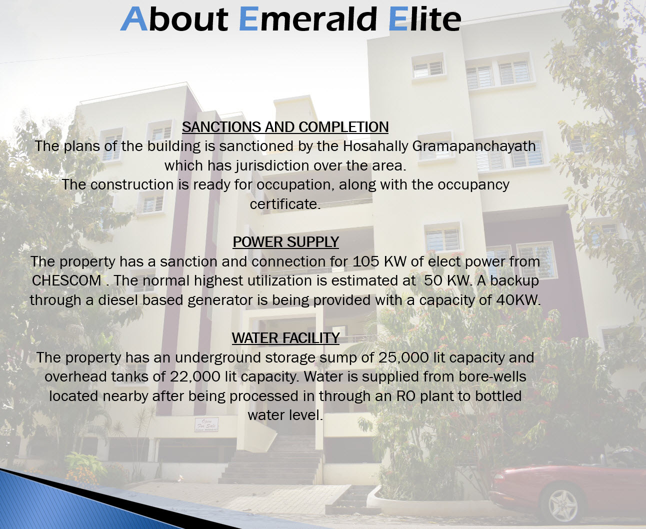 Emerald Enclave Apartments behind Infosys Mysore Grand Front