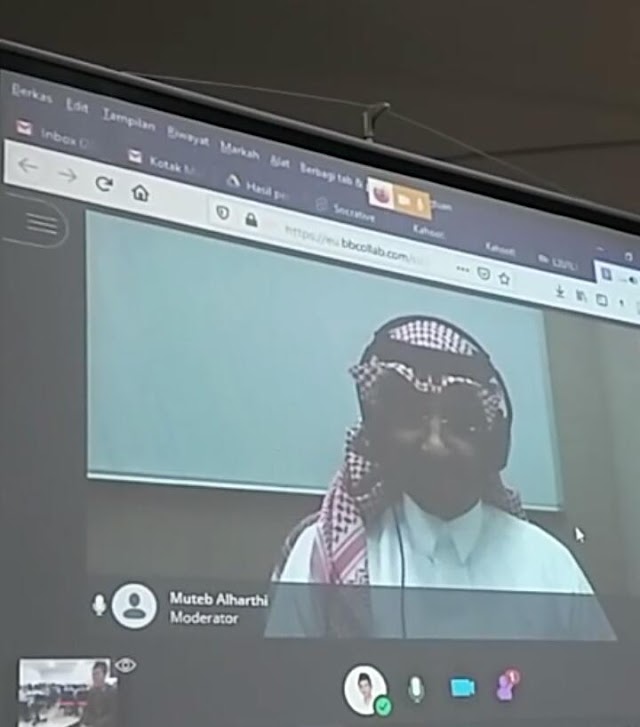 Menggunakan Arabic Online,  Mahasiswa PBA berkomunikasi langsung dengan Native Spiker Saudi Arabia