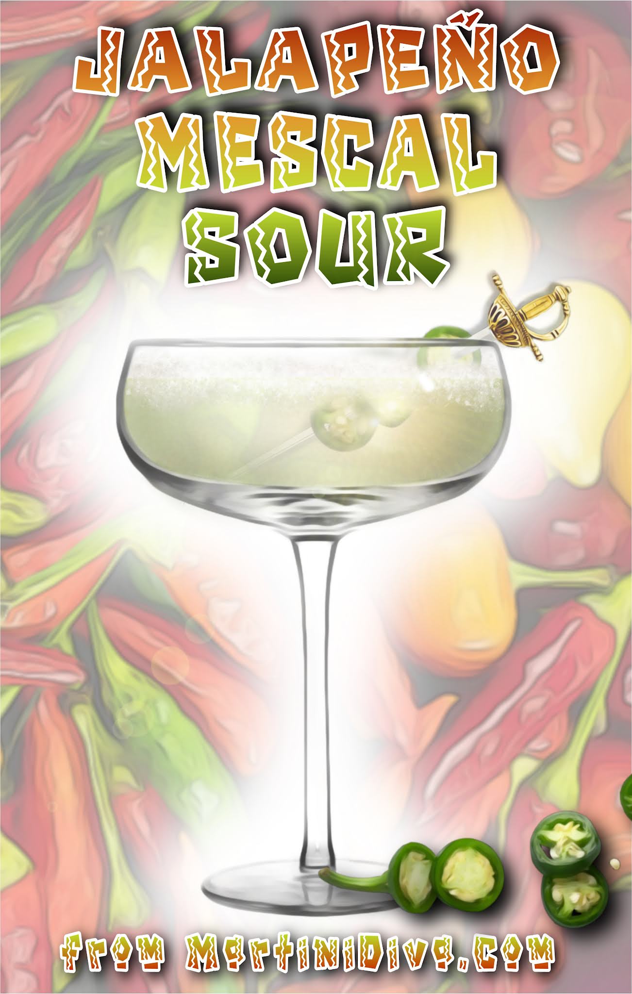 The MARTINI DIVA JALAPENO MEZCAL SOUR COCKTAIL