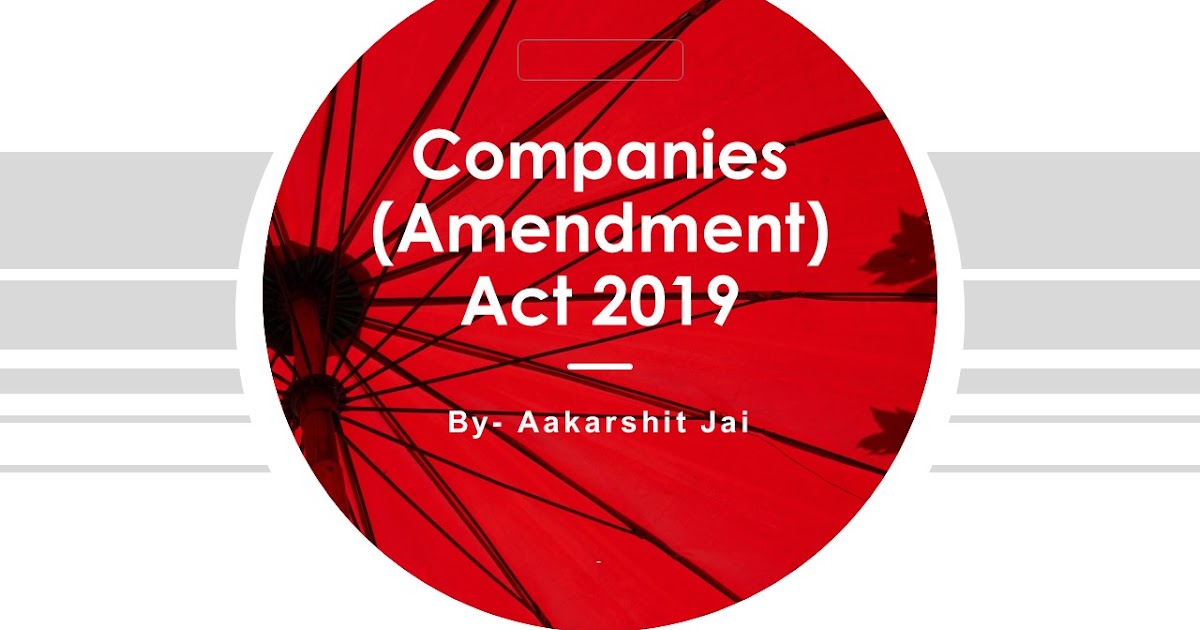 Companies (Amendment) Act 2019