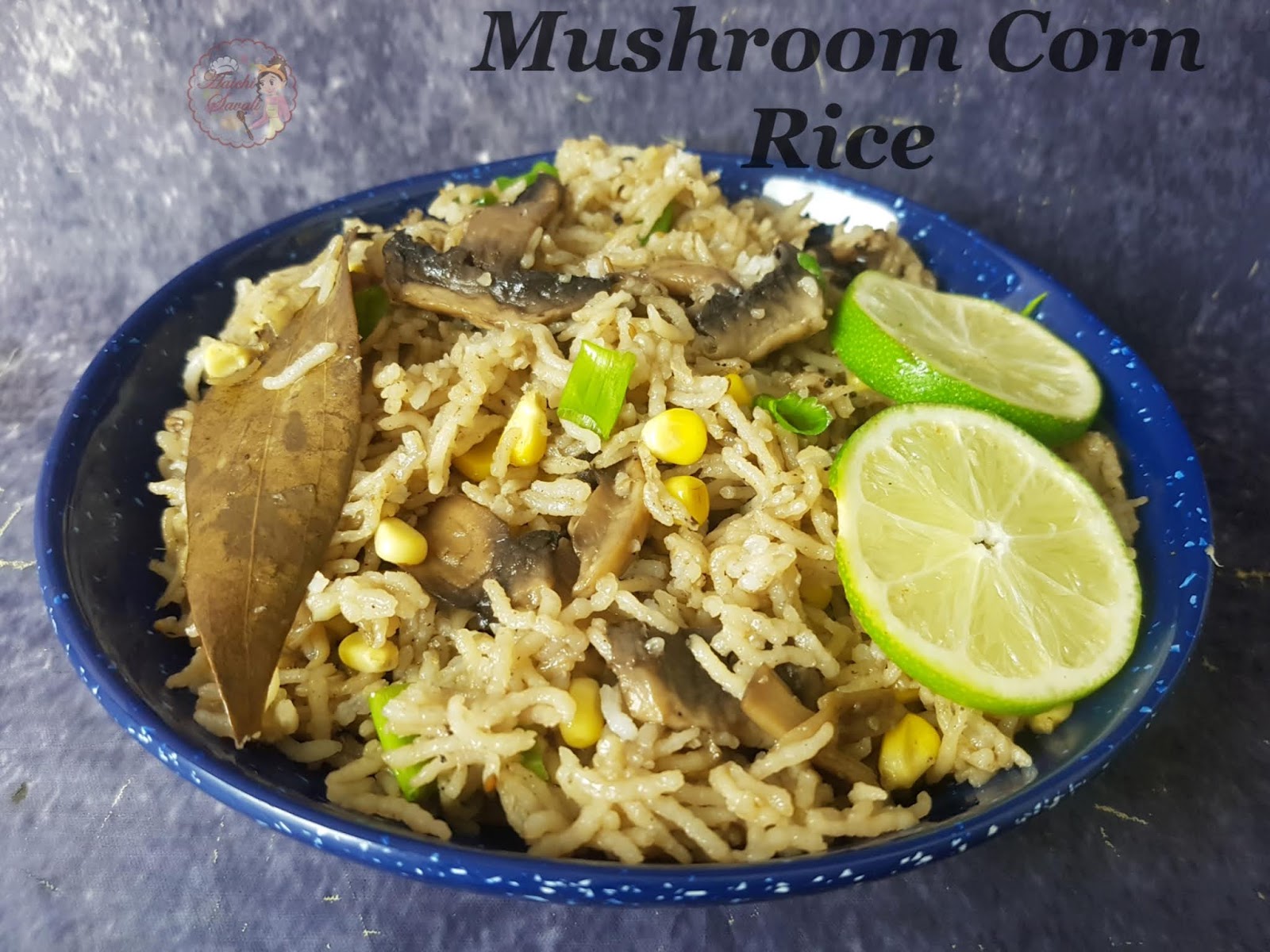 Instant Pot Mushroom Corn Rice Healthy One Pot Meal Aaichi Savali