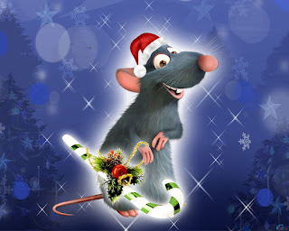 Delightful Christmas card for the year of the mouse and the rat 2024. Free, beautiful live Christmas cards in the year of mouse
