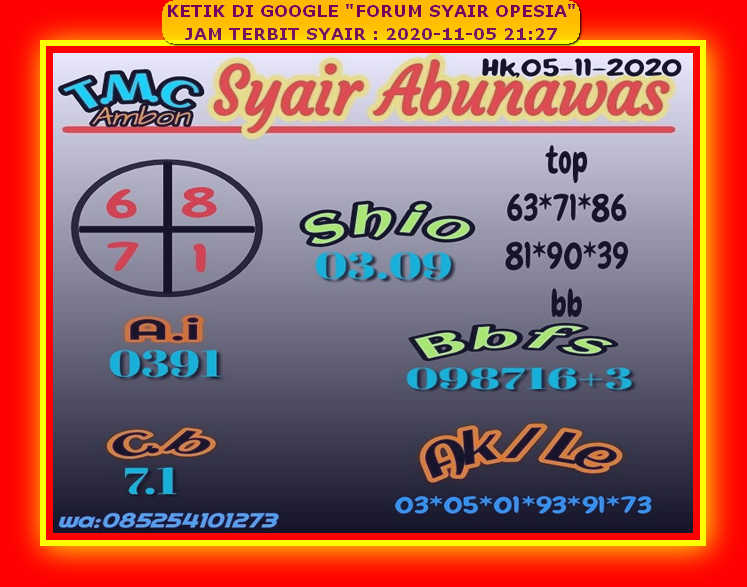 42 Forum syair sgp 5 desember 2020