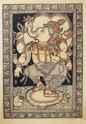 Ganesha-Orissa Paata Watercolor Painting