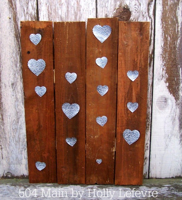 504 Main by Holly Lefevre Simply Rustic Embossed Metal Heart Art