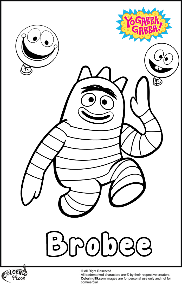 gabba gabba coloring pages - photo #18