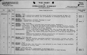 Sample page of a War Diary for the 3rd Canadian Infantry Division, microfilm T-10530, Library and Archives Canada, http://heritage.canadiana.ca/view/oocihm.lac_reel_t10530.