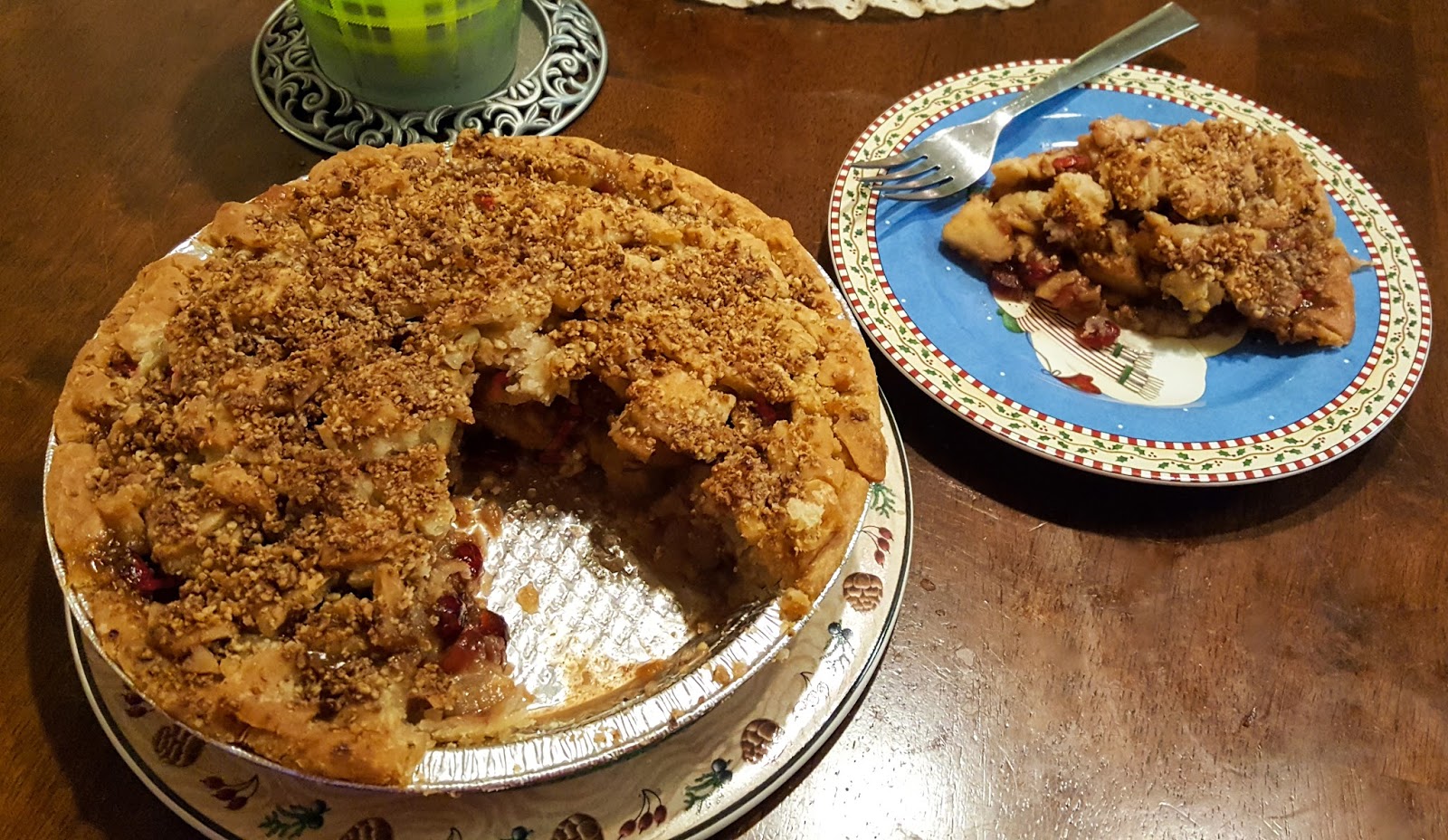 Apple DriedCranberry Pecan Praline GlutenFree Pie Sunshine on my Shoulder