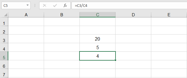 العمليات الحسابية في Excel