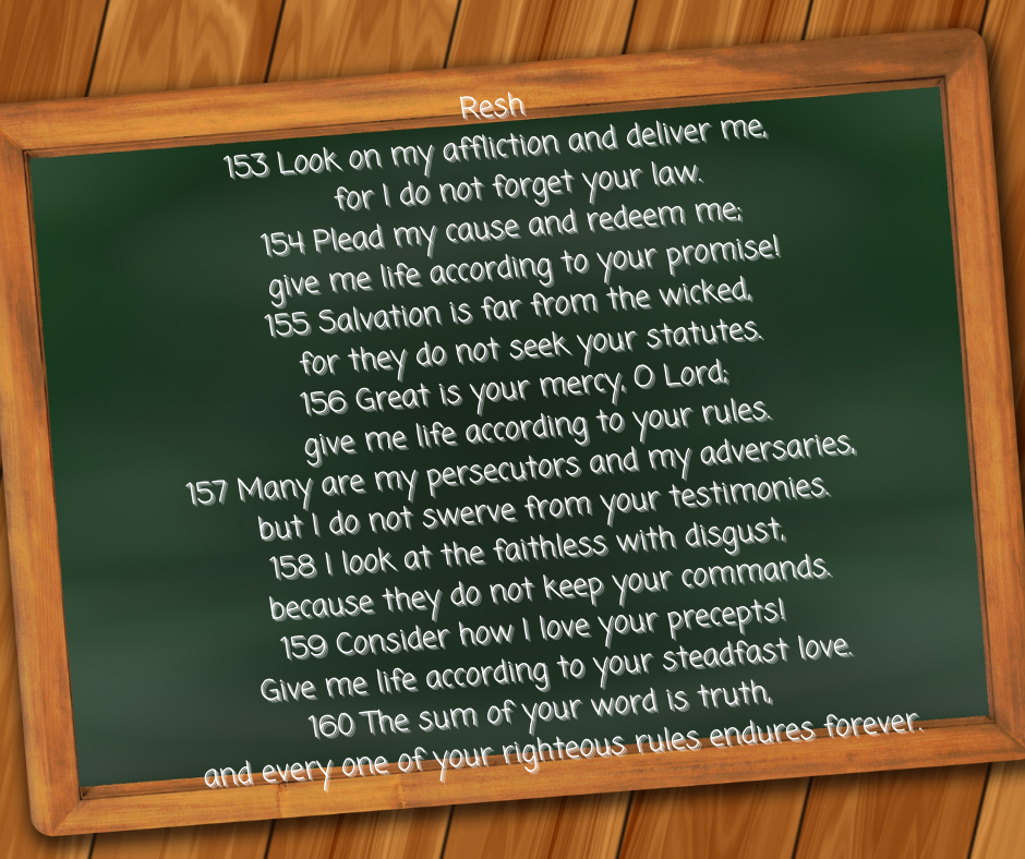 The Beautiful Inheritance ReshPsalm 119153160 (The Aleph Tav of