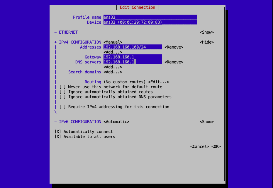 How To Configure Network Static Ip Address On Rhel/centos 8/7 In