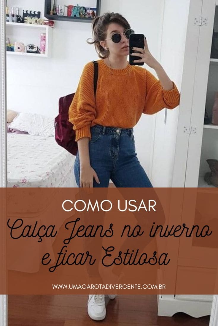 Calça jeans no inverno