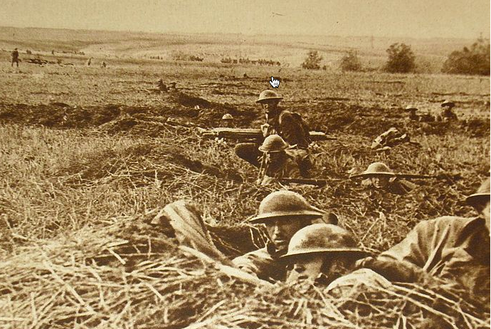 WW 1, men in battle, 