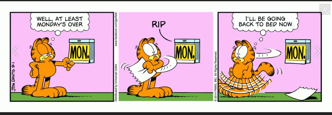 Jeannette39s take on life Garfield Monday39s May 29 2018 By Jim Davis
