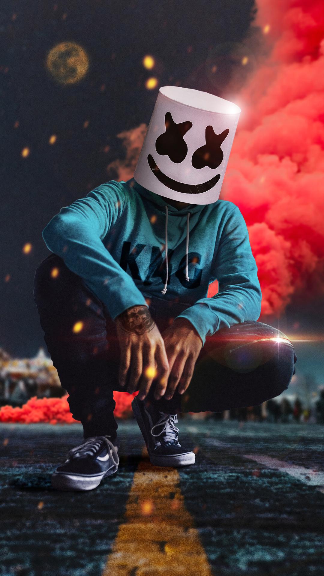 Wallpaper Marshmello, Mask, Colors, DJ