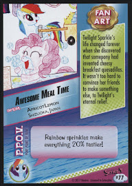 My Little Pony Awesome Meal Time Series 4 Trading Card