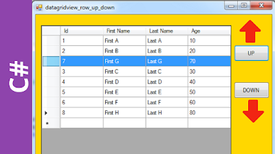 Move DataGridView Row Up & Down In C#