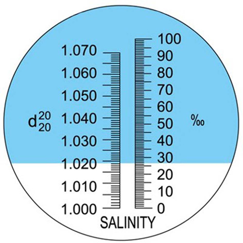 salinity refractometer scale aquarium measurement measure saltwater marine reef tank read gravity levels hydrometer important seawater unit temperature readings numbers