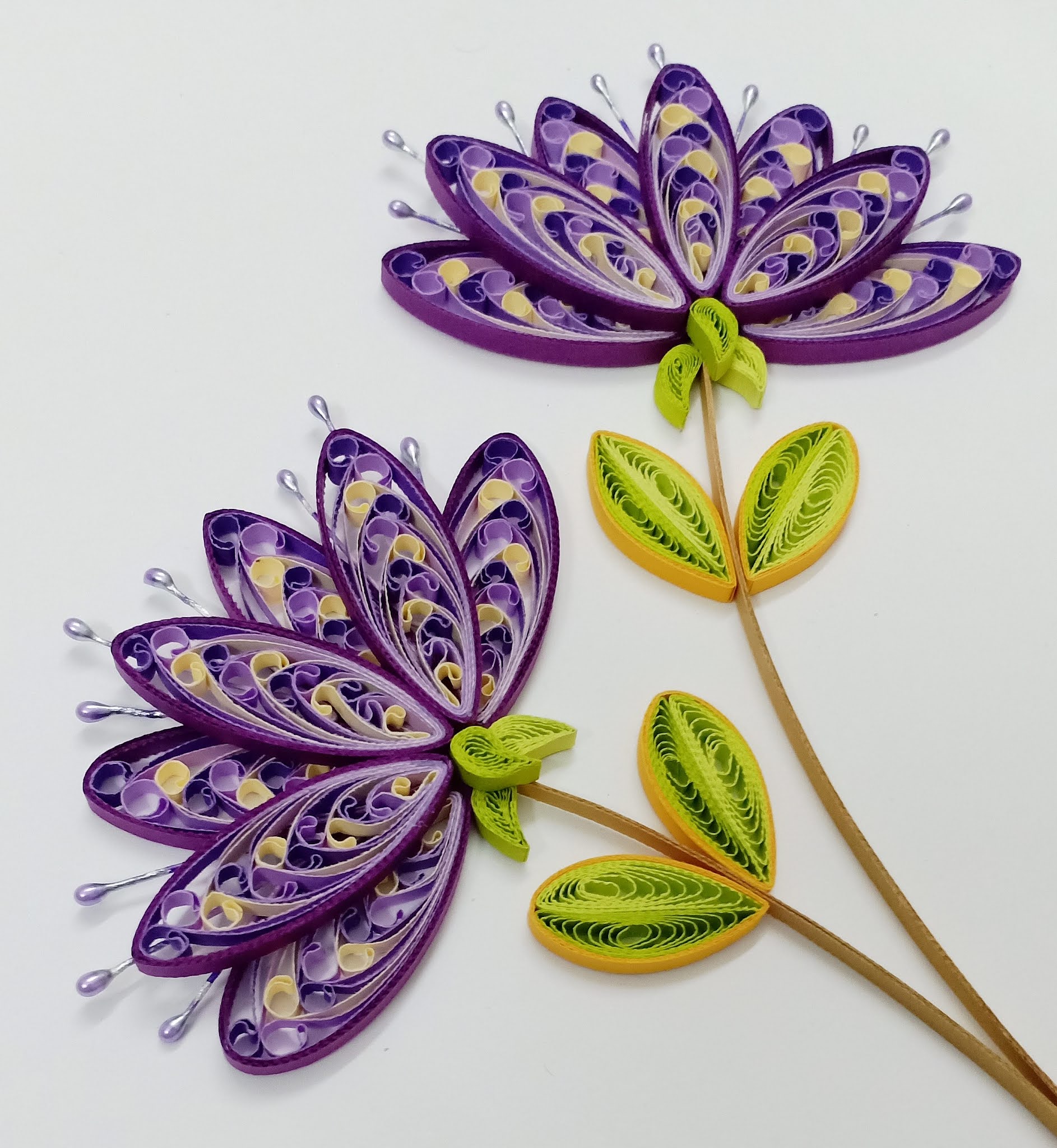 AZLINA ABDUL Twisted Loops Quilling Flower Tutorial