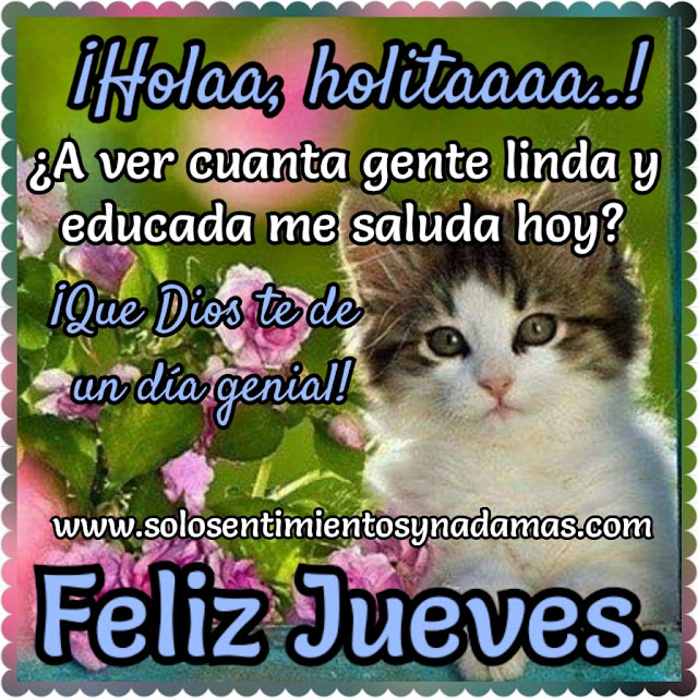  Feliz Jueves.