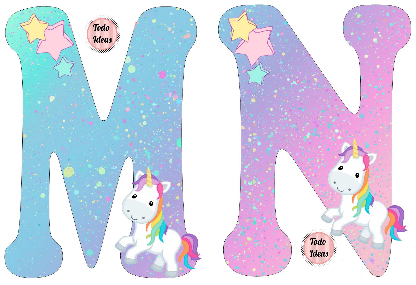 BLOG TODO IDEAS Y MAMI ES DIVERTIDA: ABECEDARIO UNICORNIO