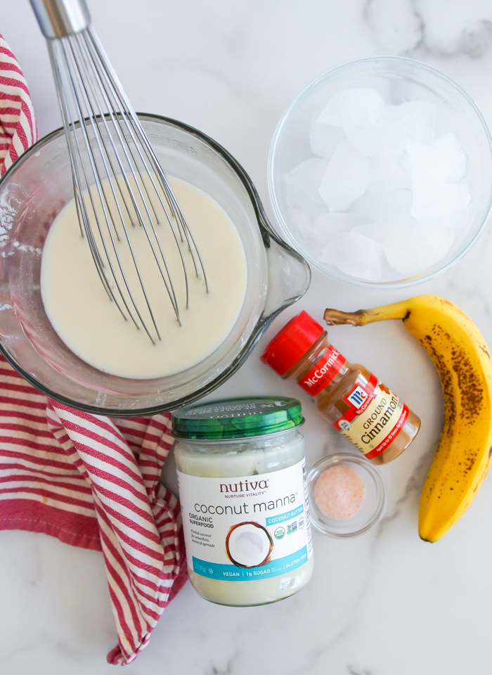 Coconut Butter-Banana Smoothie: a satisfying smoothie that's gluten-free, dairy-free, and free of added sugars