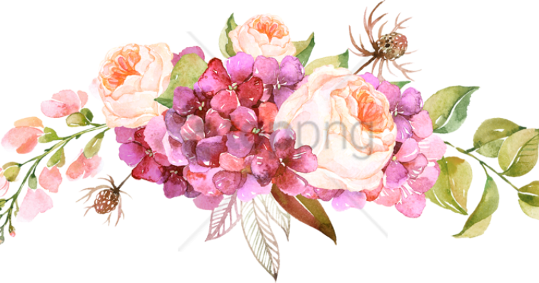 Lavanya Textile Design: Water Colour Flower PNG 25