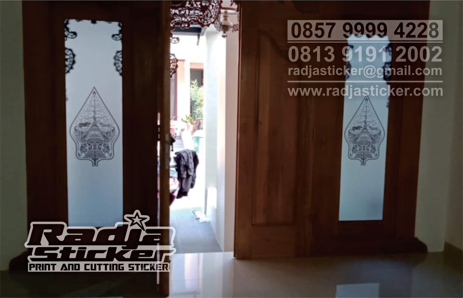 Sandblast Kaca Motif Wayang Sandblast Kaca Motif Gunungan Sandblast Kaca Nuasa Klasik Jasa Pasang Sandblast Jogja Radja Sticker