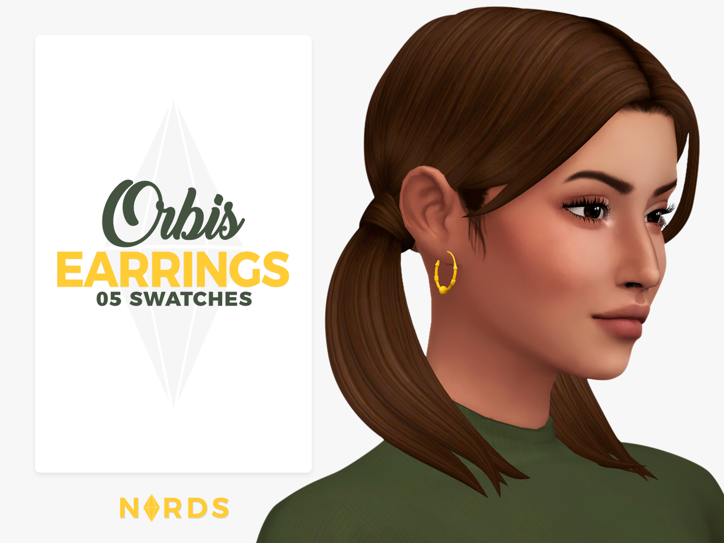 Orbis Earrings Sims 4 CC Accessories