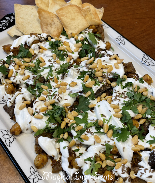 Curried Eggplant and Chickpea Fatteh Magical Ingredients