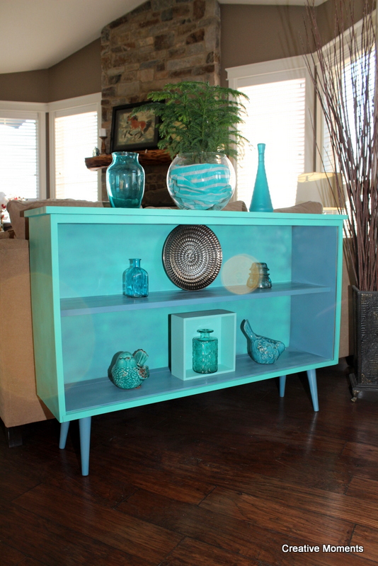 Krylon spray painted in sea glass and bahama sea