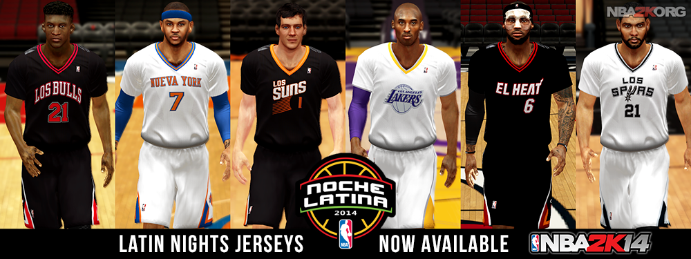 NBA 2K14 Latin Nights Jersey Update
