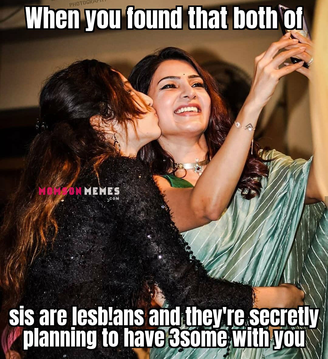 Lesbian Threesome Memes - Threesome with sisters - Incest Mom Son Captions Memes