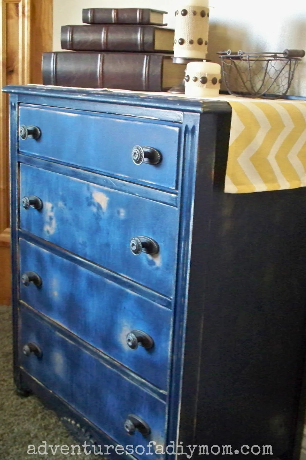 Blue Distressed Dresser