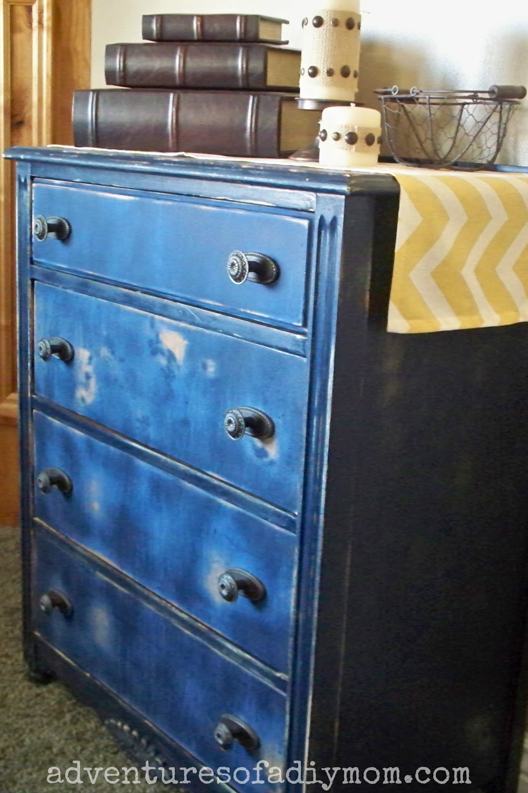 Distressed Blue Dresser Adventures of a DIY Mom