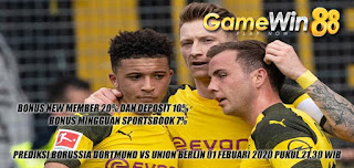 Prediksi Borussia Dortmund vs Union Berlin 01 Februari 2020 Pukul 21.30 WIB